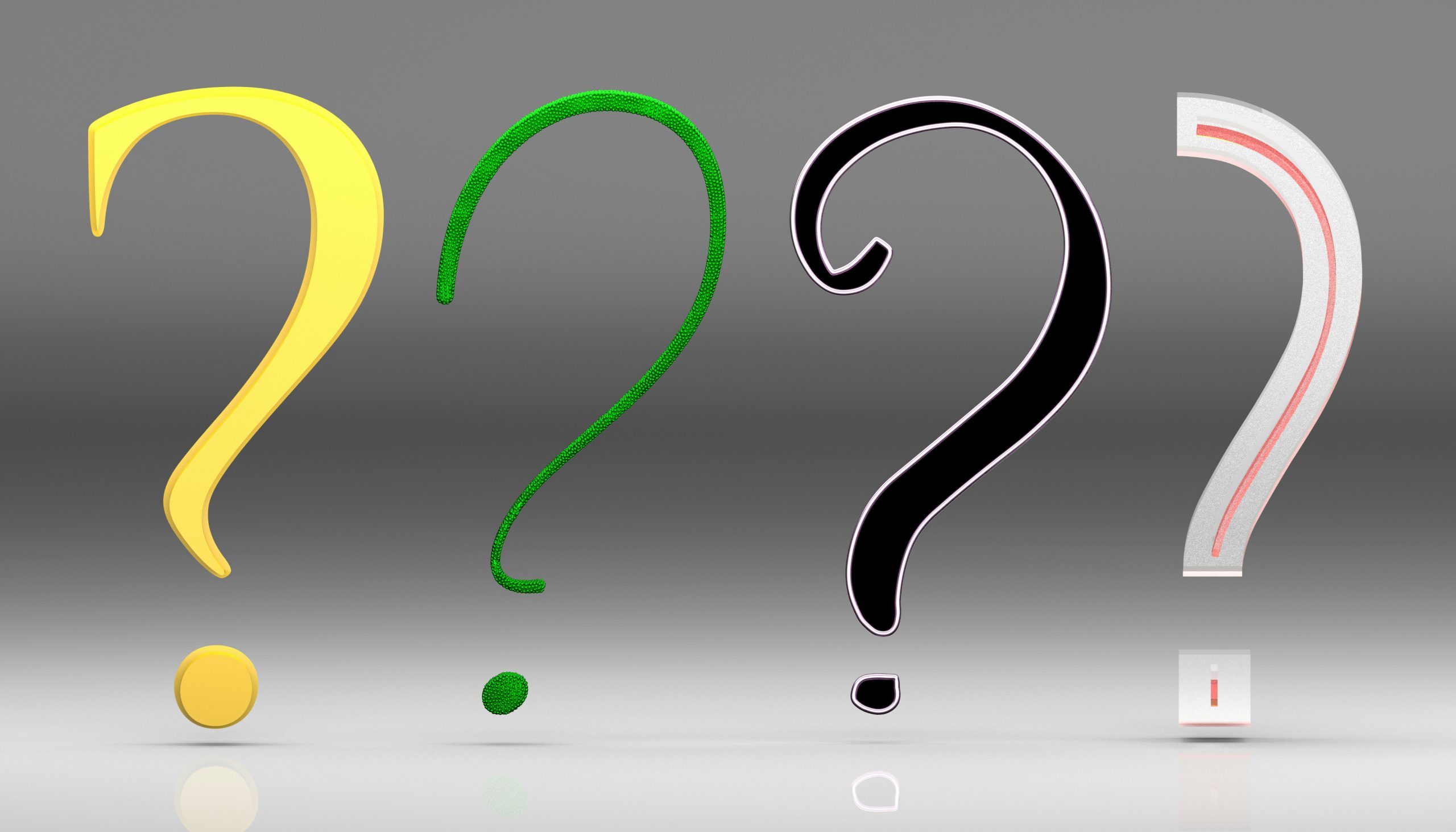 Question marks representing uncertainty around AI and the future of EA and PA roles